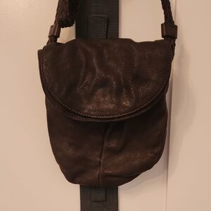 Anthropologie Dark Brown Crossbody Bag
